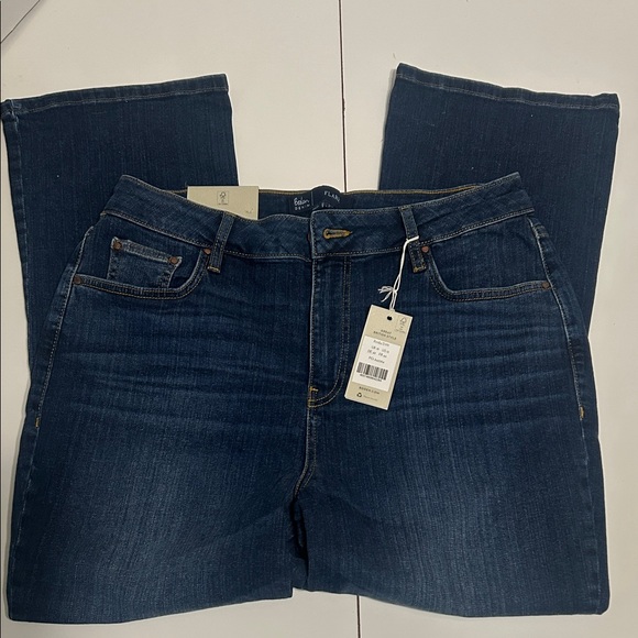Boden Denim - Boden Dark Blue Flare High Rise Cropped Length, NWT size 12
